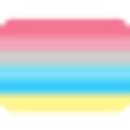 The Genderflux flag. There are six stripes:
The first line is a salmon pink, the second line is a muted pink, the third line is a light muted grey, the fourth line is a light cadet blue, the fifth line is a slightly muted cyan, the sixth line is a light yellow.