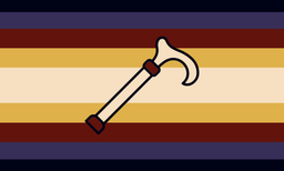 A flag for cane users who consider themselves as a "fuckass cane user," whatever that may mean to the user.