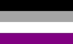Four horizontal stripes: black at the top, gray below it, then white, then purple.