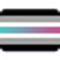 The Agenderflux flag. There are seven stripes:
The first and seventh stripes are black, the second and sixth stripes are grey, the third and fifth stripes are white, and the center or fourth stripe, from left to right, is a blue fading into purple that also fades into pink.