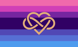 Ambiamorous flag: happy with being both polyamorous and monogamous